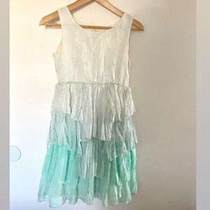 Seaglass Green Chiffon Dress
